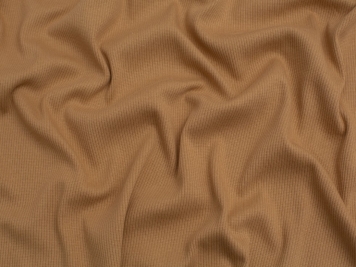 Ottoman rib jersey fabric camel brown