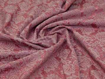 John Kaldor Tocca Lace Fabric. Pink.