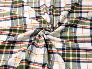 White Flannel Brushed Cotton Fabric