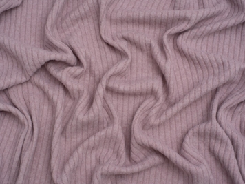 Minerva Core Range Brushed Texture Rib Stretch Knit Fabric Lavender Minerva