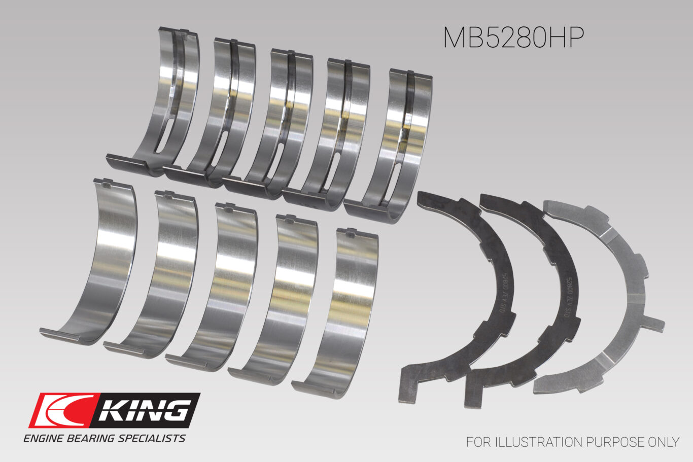 King Engine Bearings MB5280HP Crankshaft Main Bearing Set 