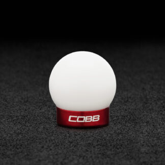 Ford Mustang Shift Knob White Knob w/ Race Red
