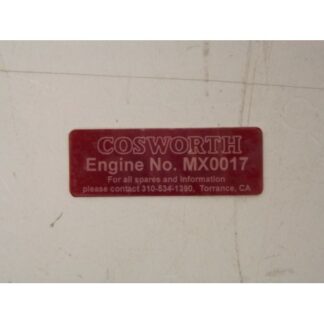 Cosworth Engine ID Plaque