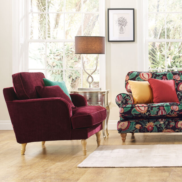 Cardinal - Burgundy, Reupholstered chair