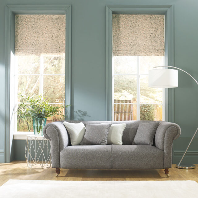 Leaves & Berries - Stone, Roman Blind