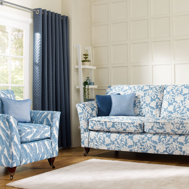 Renaissance - Wedgwood, Designer Sofa Cover with Medici - Wedgwood, Chair