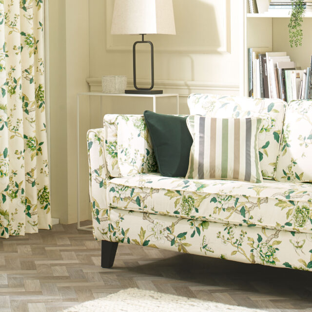 Secret Garden - Emerald, Pencil Pleat Curtains