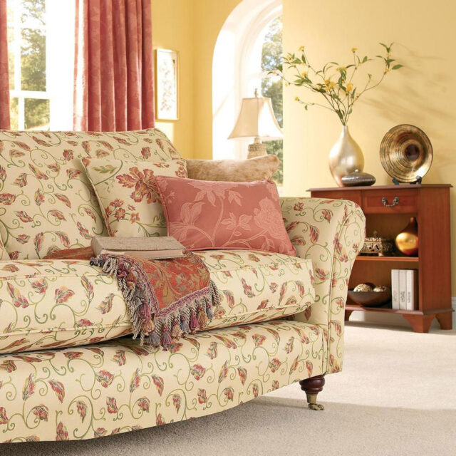 Summer Palace Scroll - Honey/Terracotta, Reupholstery