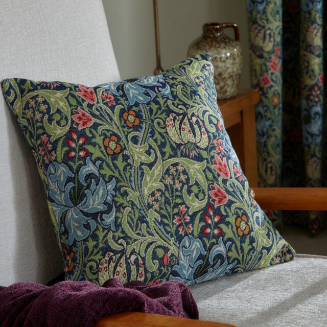 GOLDEN LILY TAPESTRY - DENIM