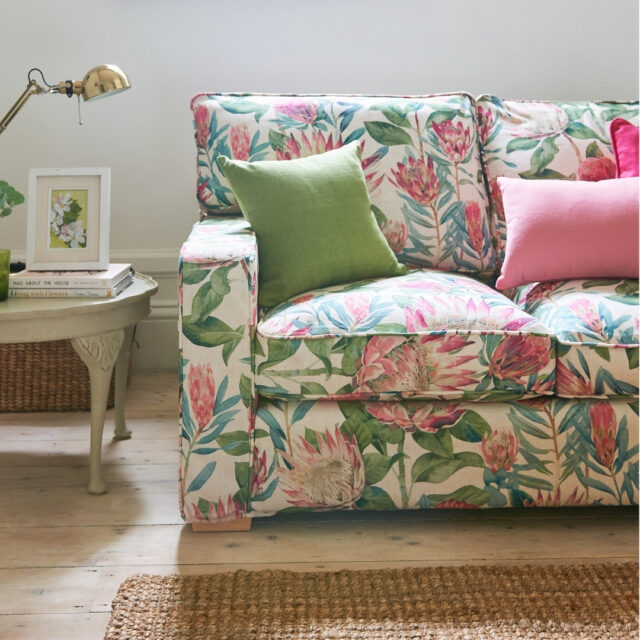 King Protea - Rhodera, Pencil Pleat Curtains