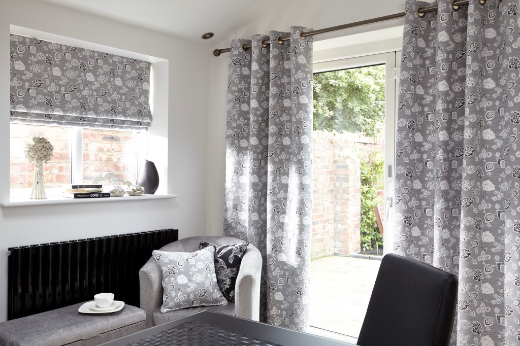 Sarona - Charcoal made to measure curtains and blinds