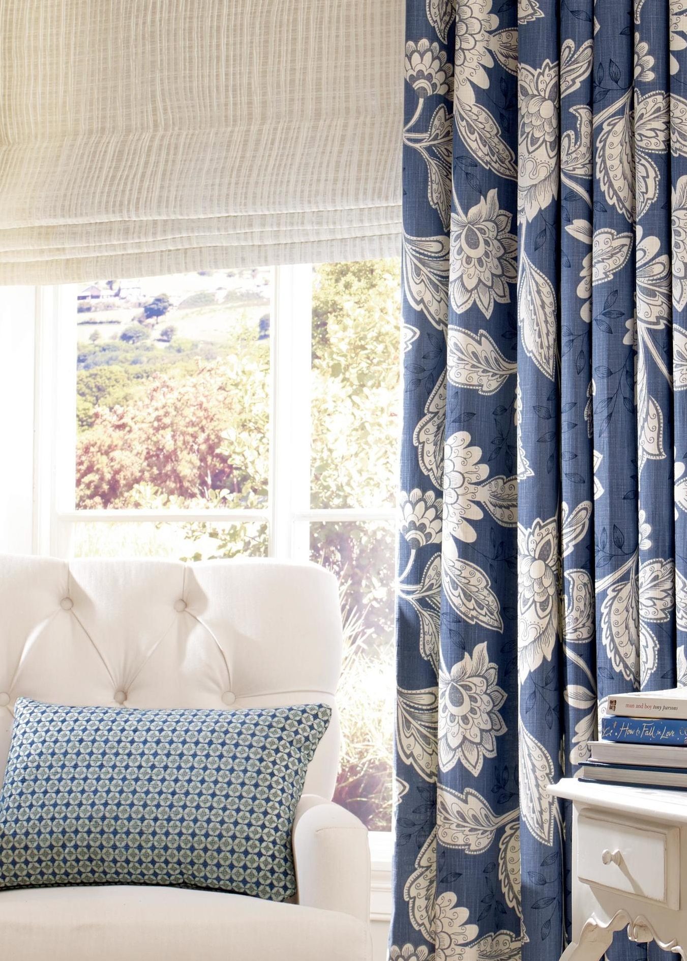 Charlton - Navy Blue made to measure curtains