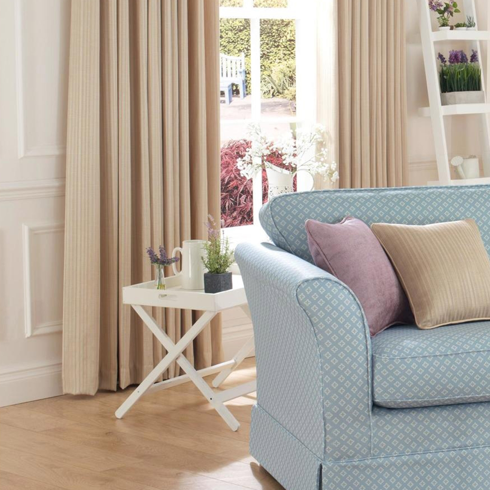 Oasis - Caramel, Pinch Pleat Curtains