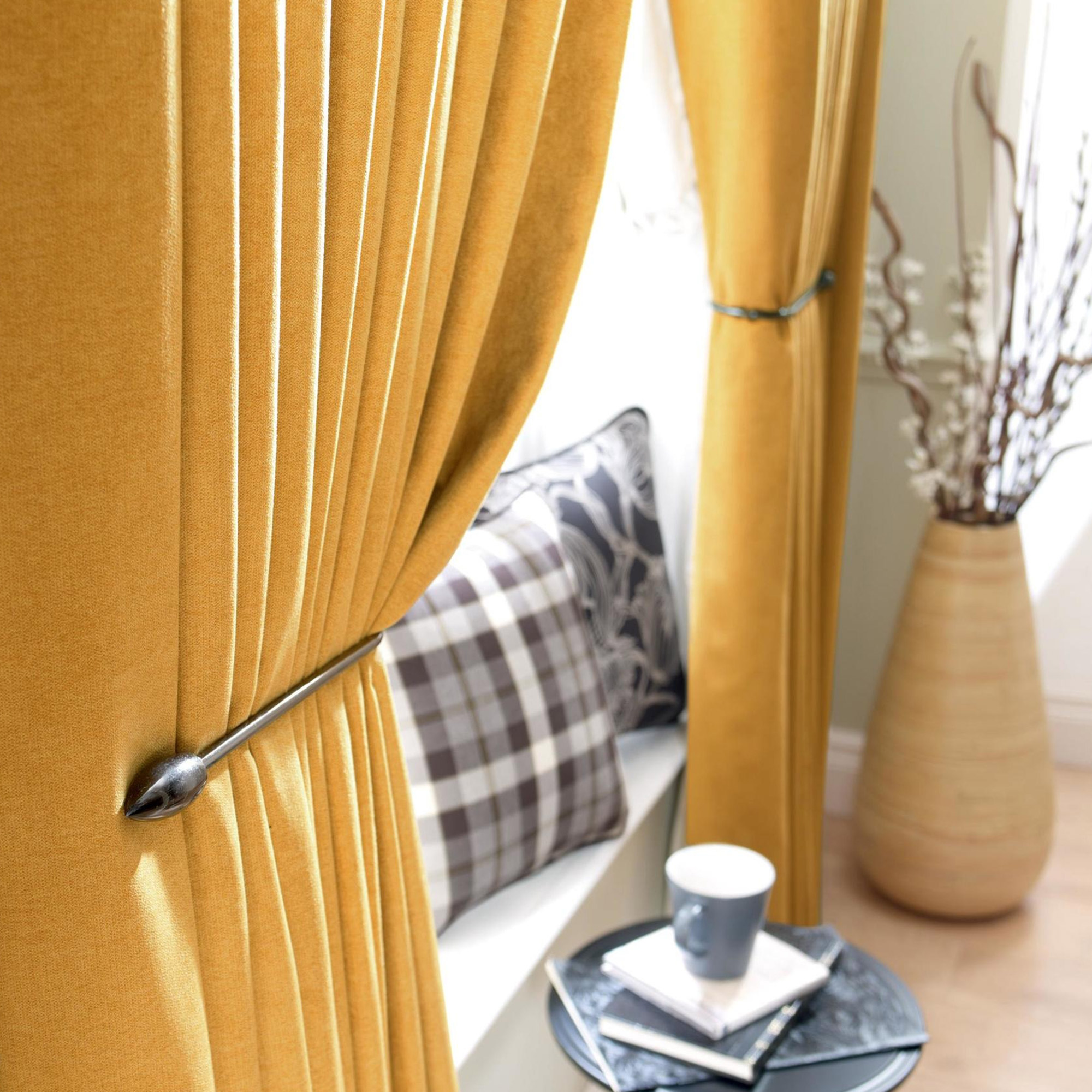 Savannah - Gold, Pencil Pleat Curtains