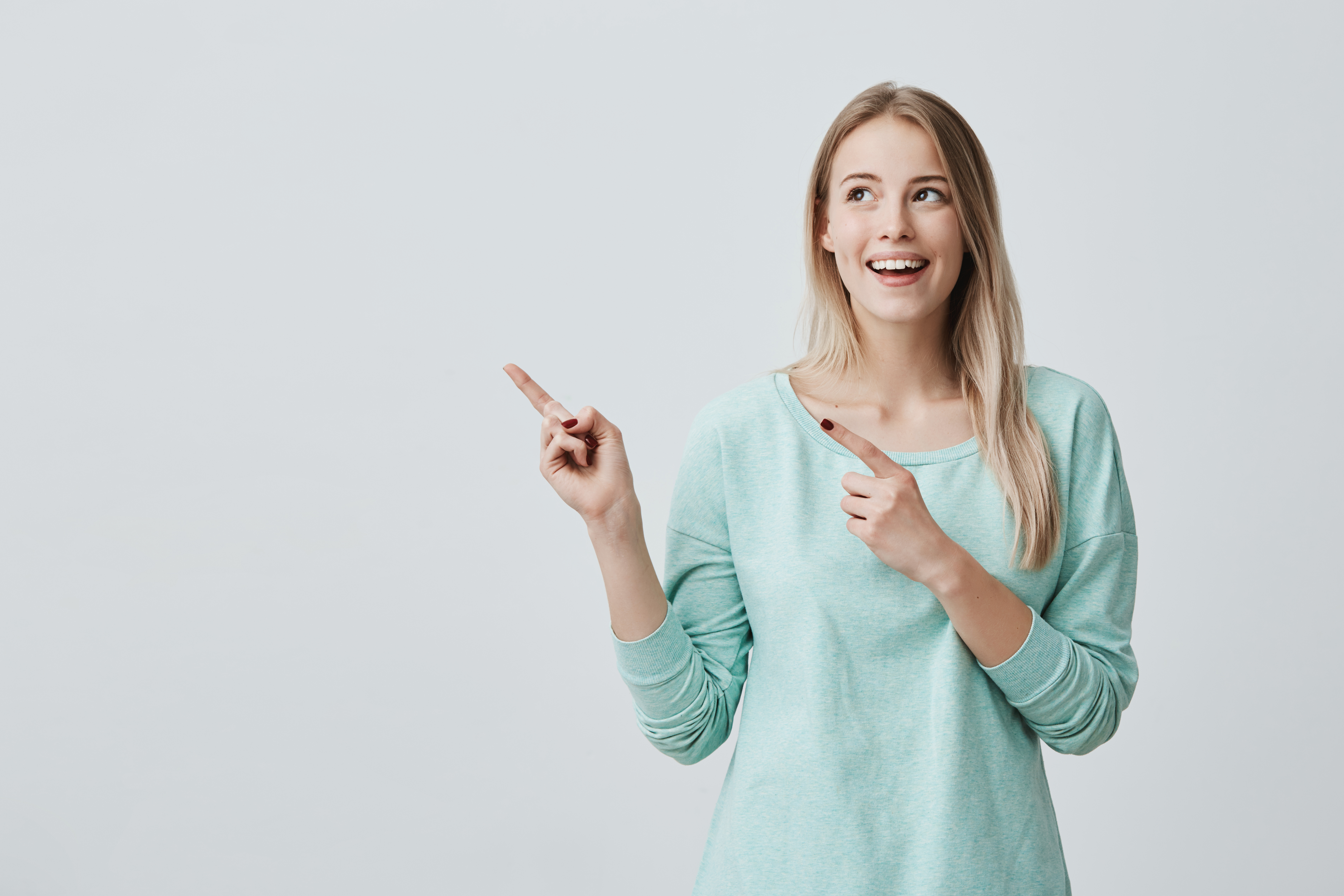 lady pointing